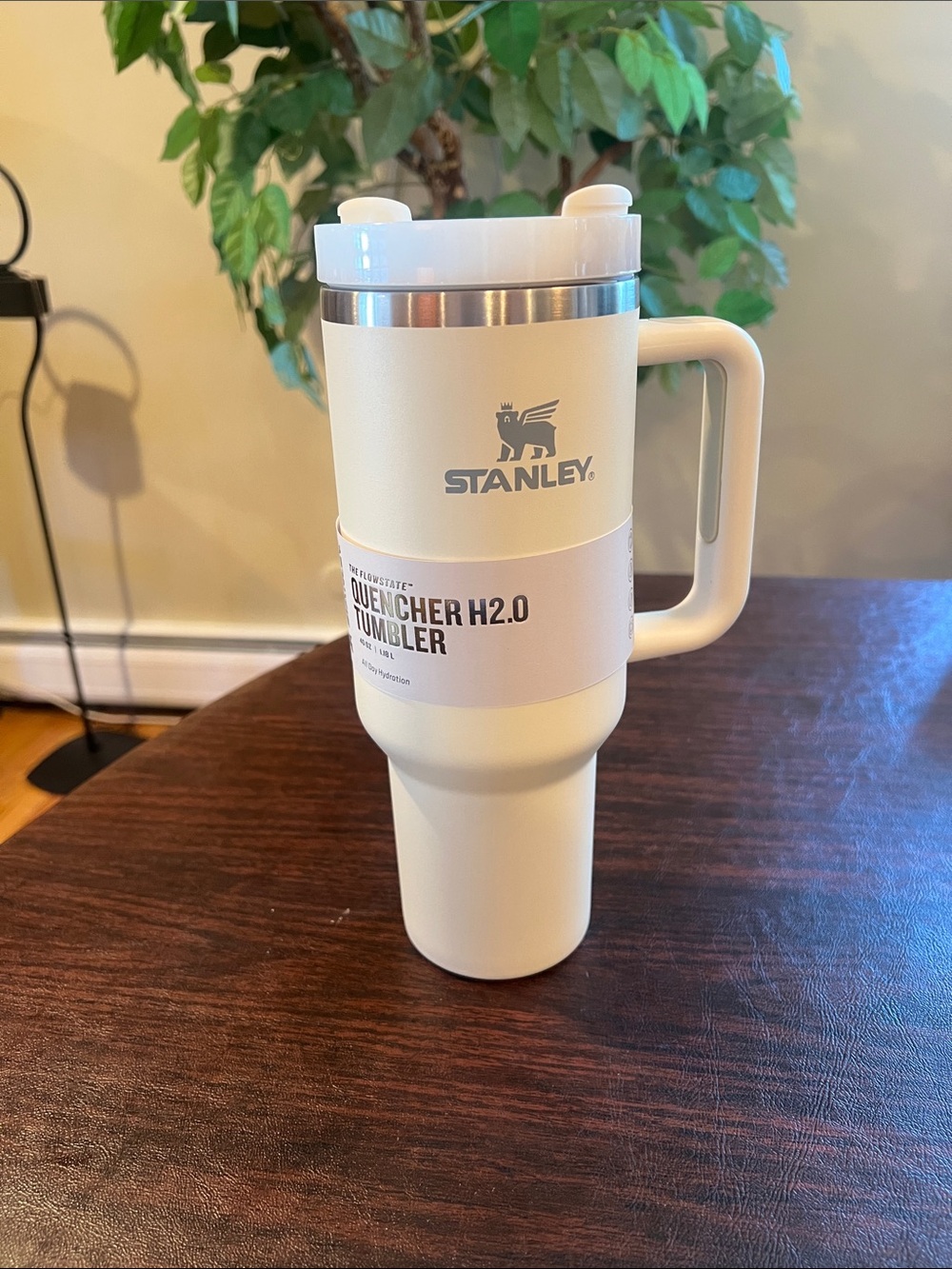 Stanley Cream Travel Tumbler with Handle